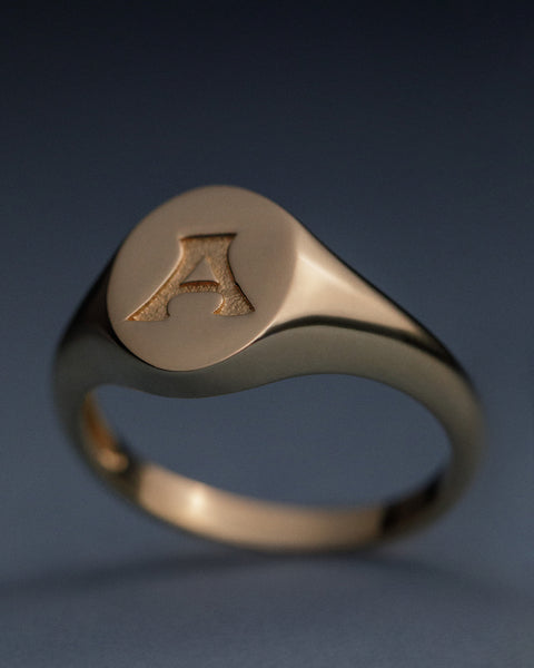 ALZUNI Silver950 Oval Signet Ring