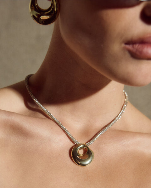 The Luv Aj Mercury Disc Sparkle Necklace | Luv Aj