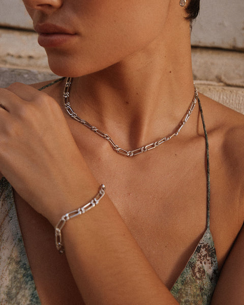 LUV AJ ラヴ エージェイ ブレスレット The Two-Tone Pave Link Bracelet | Luv Aj