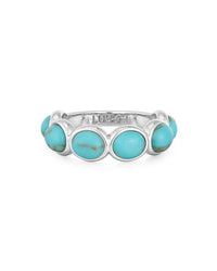 Turquoise Stone Ring- Silver View 1