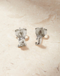 The Initial Stud Earrings [Old English]