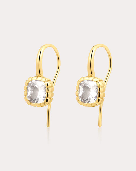 The Classique Cushion Hook Earrings | Luv Aj