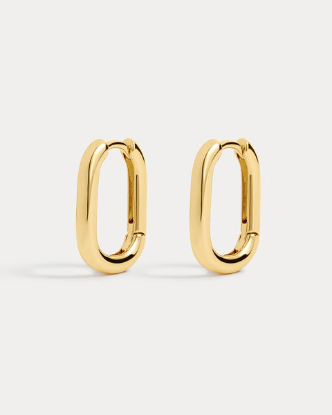 Chain Link Huggies- Gold | Luv Aj