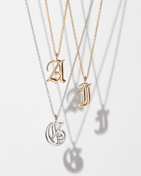 Add-On: Old English Letter Charms for Necklace – The Cord Gallery