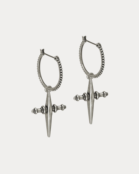 Cross Hoops- Silver | Luv Aj