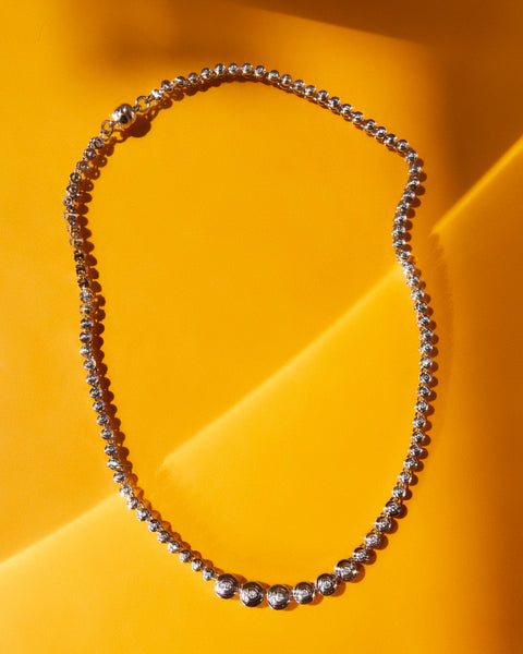 Wave Bezel Tennis Necklace | Luv Aj