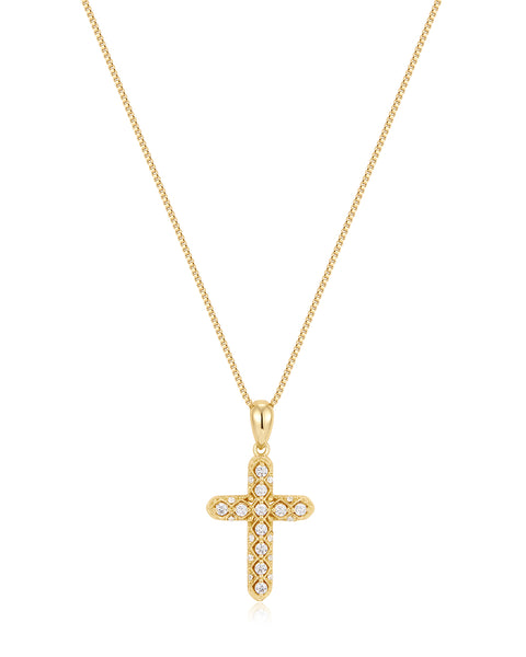 Coco Cross Necklace- Gold | Luv Aj
