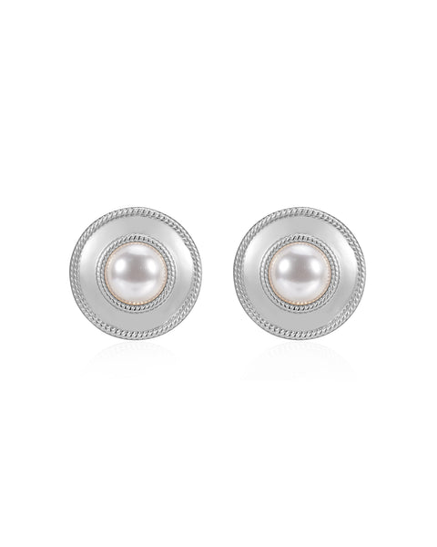 Luv AJ Two-Tone Chrome Orb Statement Studs (More Colors)
