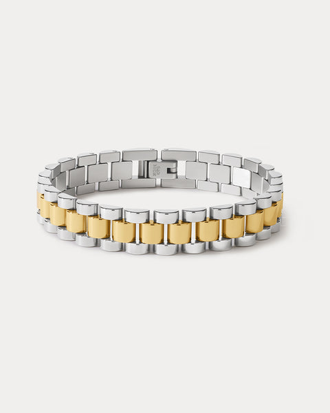 Two-toned Timepiece Bracelet | Luv Aj