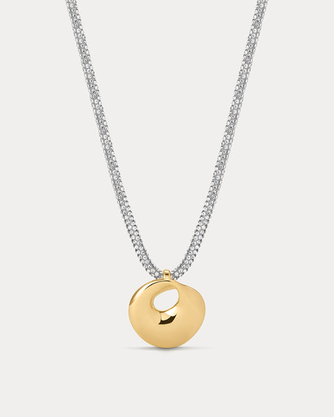 The Luv Aj Mercury Disc Sparkle Necklace | Luv Aj