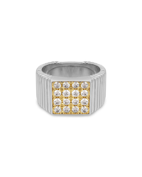 The Pave Square Signet Ring | Luv Aj