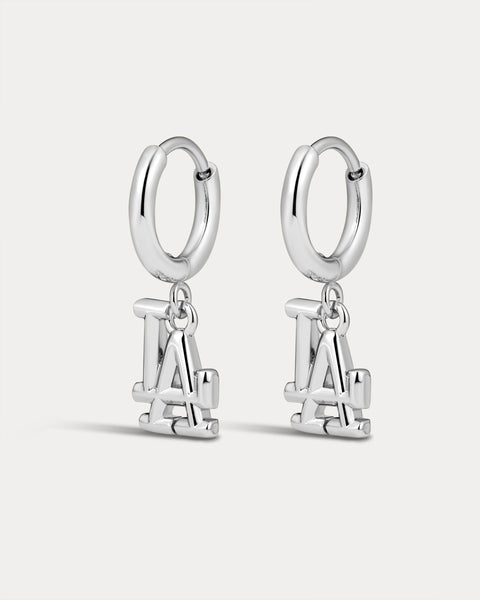 The MLB Logo Charm Hoops from Luv AJ | Luv Aj