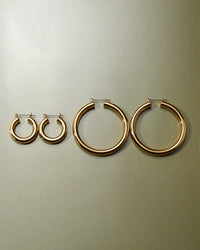 Amalfi Tube Hoops- Gold View 5