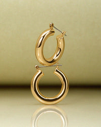 Baby Amalfi Tube Hoops- Gold View 8