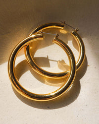 Amalfi Tube Hoops- Gold View 12