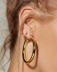 Amalfi Tube Hoops- Gold View 8