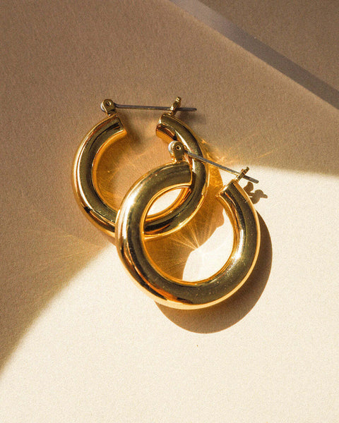 Baby Amalfi Tube Hoops Gold
