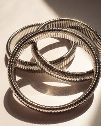 Flex Snake Chain Bracelet- Set of 3 (12mm wide)- Silver View 4