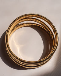 Mini Flex Snake Chain Bracelet- Set of 3 (7mm wide)- Gold View 7