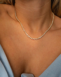 The Isabelle Stud Tennis Necklace view 2
