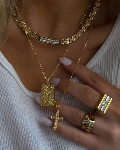 Coco Cross Necklace- Gold | Luv Aj