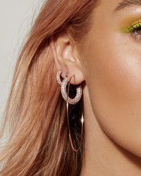 Capri Wire Hoops - Gold View 9