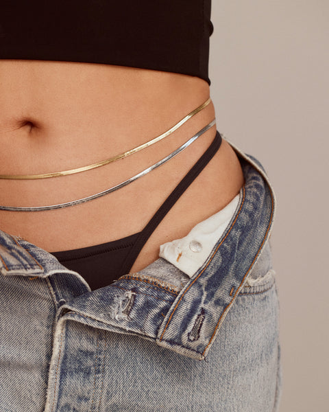 The Mercer Belly Chain- Silver