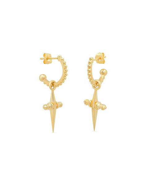 Mini Cross Hoops Gold Luv Aj