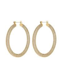 Pave Amalfi Hoops- Gold View 1