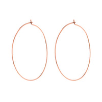 Capri Wire Hoops - Rose Gold View 1