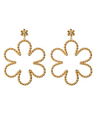 Daisy Rope Earrings- Gold View 1