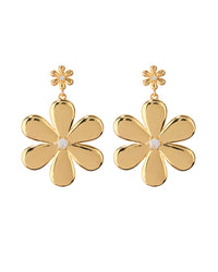 Daisy Statement Earring- Gold View 1