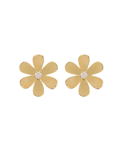 ピアス LUV AJ Daisy Statement Earring- Silver LUV AJ CRYSTAL DAISY PAVE STATEMENT STUD EARRINGS IN SILVER