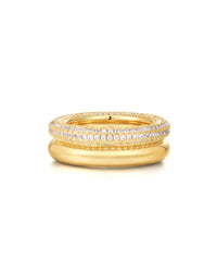 Double Amalfi Ring- Gold View 1