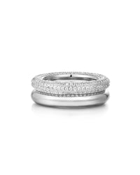 Double Amalfi Ring- Silver View 1