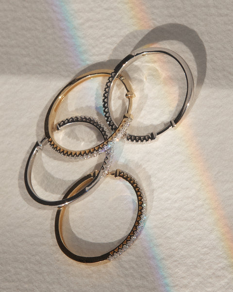 Luv AJ Corey Hoops in Silver