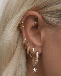 Pave Estelle Hoops- Gold View 6