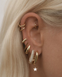 XL Chain Link Hoops- Gold View 15