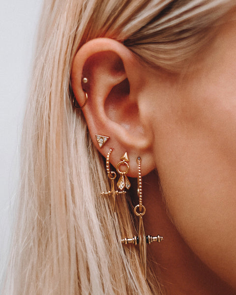 Mini outlet cross hoops