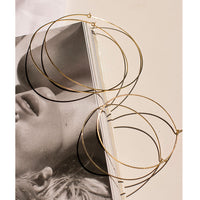 Capri Wire Hoops - Rose Gold view 2