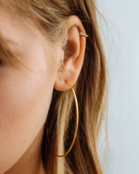 Capri Wire Hoops - Gold View 7