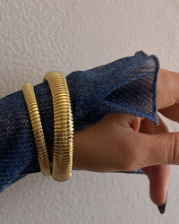 Flex Snake Chain Bracelet- Gold View 3