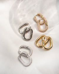 XL Chain Link Hoops- Gold View 11