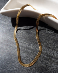 The Classique Herringbone Chain- Gold View 4