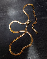 The Classique Herringbone Chain- Gold View 6