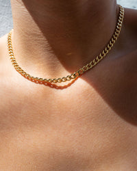 The Classique Skinny Curb Chain (5mm)- Gold View 7