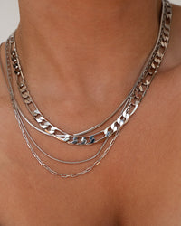 Chandon Multi Chain Charm Necklace- Silver View 3