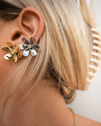 Daisy Statement Studs- Silver View 5
