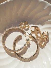 Pave Josephine Hoops- Gold View 10