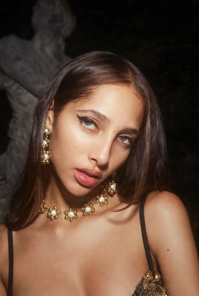Daisy Statement Necklace- Gold | Luv Aj